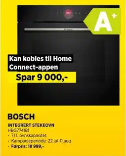 POWER INTEGRERT STEKEOVN HBG7741B1 tilbud