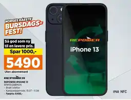 POWER REPOWER IPHONE 13 RPIP13128BMDN tilbud