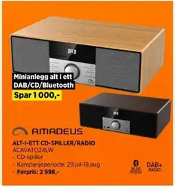 POWER ALT-I-ETT CD-SPILLER/RADIO ACAVATO24LW tilbud