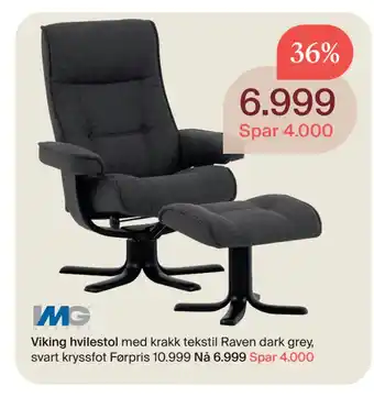 Møbelringen Viking hvilestol tilbud