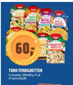 Coop Obs TORO FERDIGRETTER tilbud