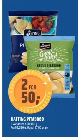 Coop Obs HATTING PITABRØD tilbud