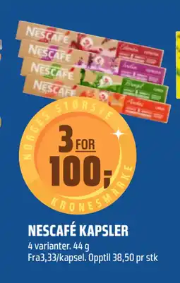 Coop Obs NESCAFÉ KAPSLER tilbud
