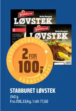 Coop Obs STABBURET LØVSTEK tilbud
