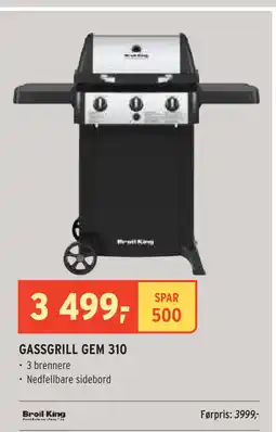 Montér GASSGRILL GEM 310 tilbud
