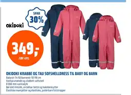 Coop Obs OKIDOKI KRABBE OG TAU SOFSHELLDRESS TIL BABY OG BARN tilbud