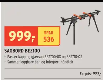 Montér SAGBORD BEZ100 tilbud