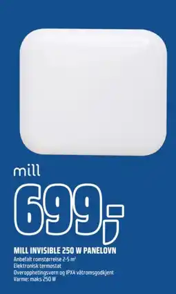 Coop Obs MILL INVISIBLE 250 W PANELOVN tilbud
