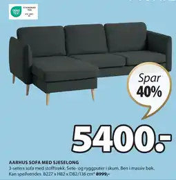 JYSK AARHUS SOFA MED SJESELONG tilbud