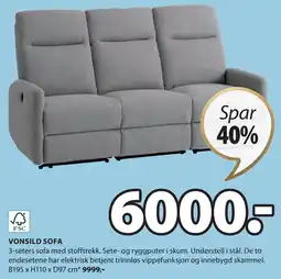 JYSK VONSILD SOFA tilbud
