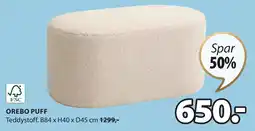 JYSK OREBO PUFF tilbud