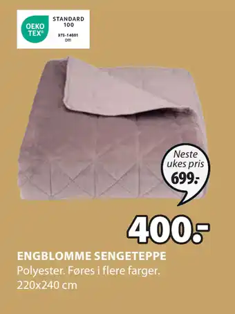 JYSK ENGBLOMME SENGETEPPE tilbud