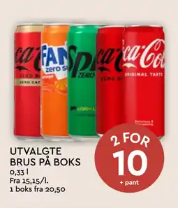 Coop Mega UTVALGTE BRUS PÅ BOKS tilbud