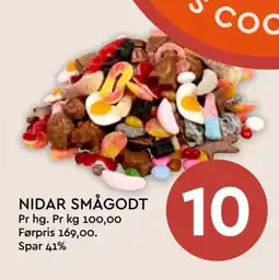 Coop Mega NIDAR SMÅGODT tilbud