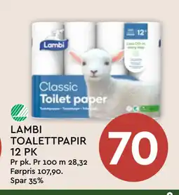 Coop Mega LAMBI TOALETTPAPIR 12 PK tilbud