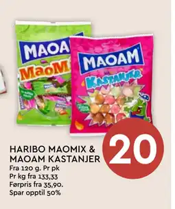 Coop Mega HARIBO MAOMIX & MAOAM KASTANJER tilbud