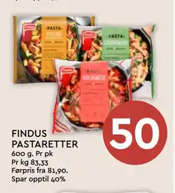 Coop Mega FINDUS PASTARETTER tilbud