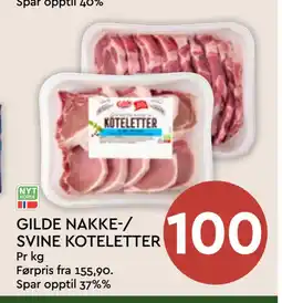Coop Mega GILDE NAKKE-/ SVINE KOTELETTER tilbud