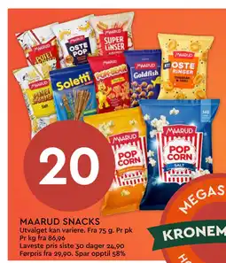 Coop Mega MAARUD SNACKS tilbud