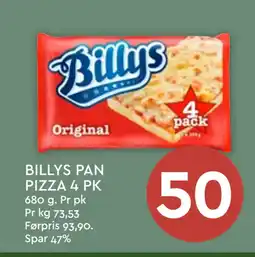 Coop Mega BILLYS PAN PIZZA 4 PK tilbud