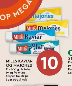 Coop Mega MILLS KAVIAR OG MAJONES tilbud