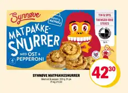 Coop Extra SYNNØVE MATPAKKESNURRER tilbud