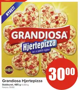 Spar Grandiosa Hjertepizza tilbud