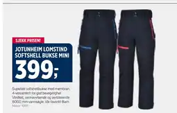 Sport 1 JOTUNHEIM LOMSTIND SOFTSHELL BUKSE MINI tilbud