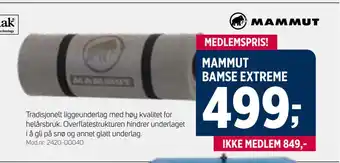 Sport 1 MAMMUT BAMSE EXTREME tilbud