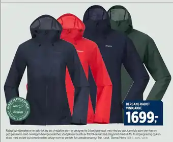 Sport 1 BERGANS RABOT VINDJAKKE tilbud