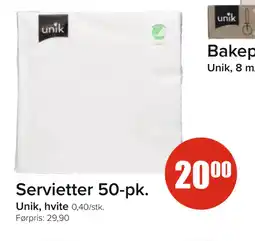 Spar Servietter 50-pk tilbud