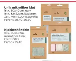 Meny Unik mikrofi ber klut tilbud