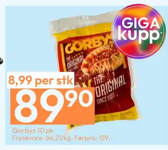 Gigaboks Gorbys 10 pk tilbud