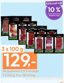 Gigaboks All spekemat fra Vossakjøt tilbud