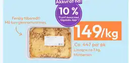 Gigaboks Lasagne ca 3 kg tilbud