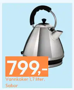 Gigaboks Vannkoker 1,7 liter tilbud