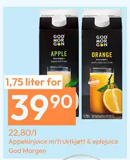 Gigaboks Appelsinjuice m/fruktkjøtt & eplejuice tilbud