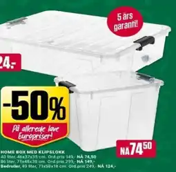 Europris HOME BOX MED KLIPSLOKK tilbud