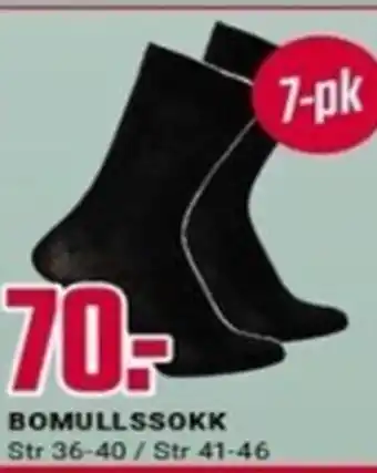 Europris BOMULLSSOKK tilbud