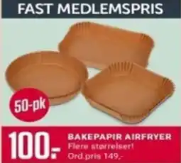 Europris BAKEPAPIR AIRFRYER tilbud