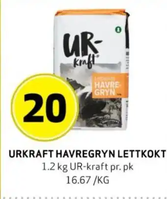 Bunnpris URKRAFT HAVREGRYN LETTKOKT tilbud