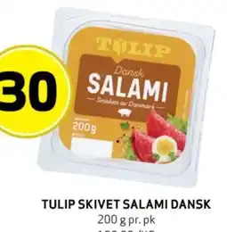 Bunnpris TULIP SKIVET SALAMI DANSK tilbud