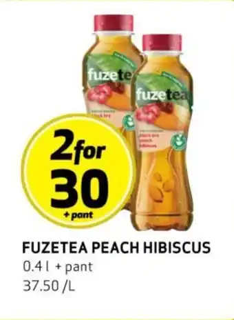 Bunnpris FUZETEA PEACH HIBISCUS tilbud