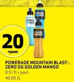 Bunnpris POWERADE MOUNTAIN BLAST-, ZERO OG GOLDEN MANGO tilbud