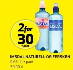 Bunnpris IMSDAL NATURELL OG FERSKEN tilbud