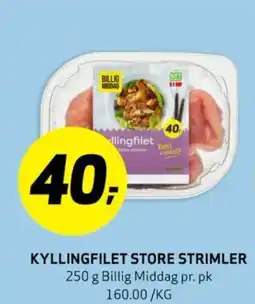 Bunnpris KYLLINGFILET STORE STRIMLER tilbud