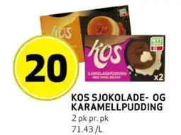 Bunnpris KOS SJOKOLADE- OG KARAMELLPUDDING tilbud