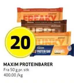 Bunnpris MAXIM PROTEINBARER tilbud