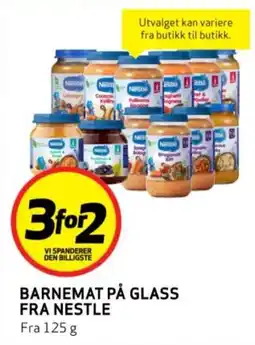 Bunnpris BARNEMAT PÅ GLASS FRA NESTLE tilbud
