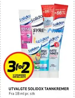 Bunnpris UTVALGTE SOLIDOX TANNKREMER tilbud